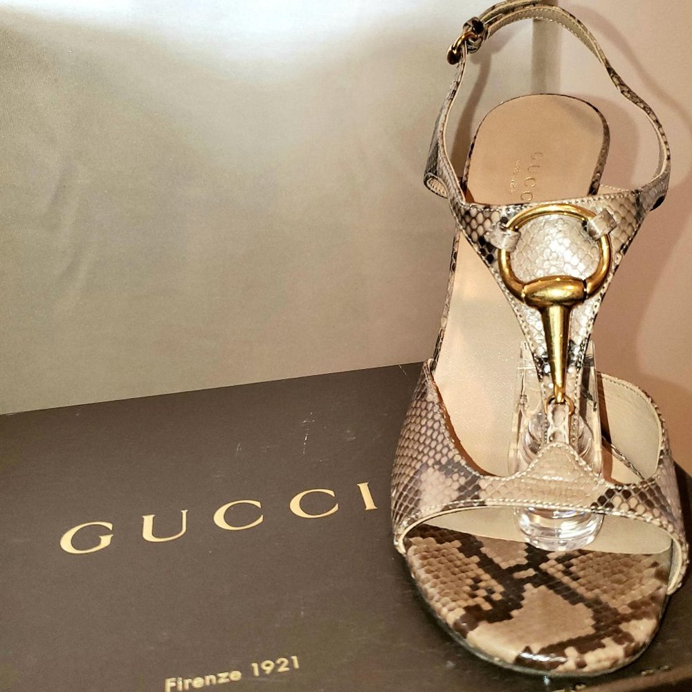Snake skin Gucci heels